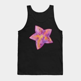 Orange and Purple Starfish Watercolor Painting Tank Top